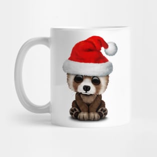 Christmas Red Panda Wearing a Santa Hat Mug